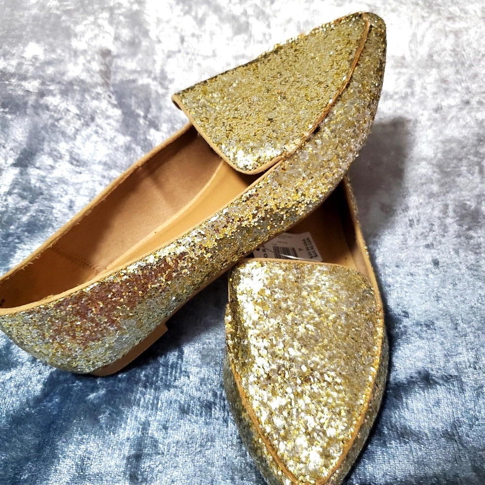 NWT Torrid Gold Slip-ons